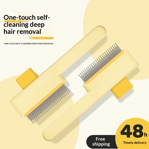 Nuevo Peine para Mascotas (Perros y Gatos) con Autolimpieza de un Clic, Cepillo Flotante para Eliminación Profunda de Pelo - Product Image 2