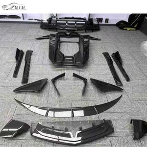 Kit de carrosserie en fibre de carbone sèche style OE pour <span class=keywords><strong>Rev</strong></span> 2023+ : diffuseur avant, canards, aileron et jupes latérales pour pare-chocs de voiture - Product Image 2