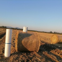 Filet de paillage agricole rond en PEHD vierge, stabilisé aux UV, résistant aux déchirures et anti-vieillissement, pour balles de foin, paille et ensilage
