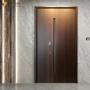 Puerta de Entrada de Seguridad de Acero Inoxidable de Alta Resistencia con Características Antirrobo para Villa, Apartamento y <span class=keywords><strong>Hotel</strong></span>, Diseño Moderno - Product Image 3