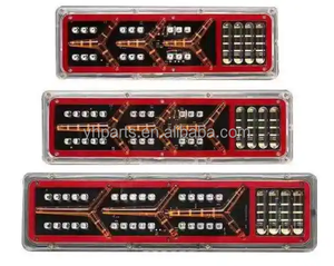 Camion remorque 24V universel queue arrière Led lumières vente chaude flux tourner lampe frein inverse feux <span class=keywords><strong>de</strong></span> signalisation pour camion tracteur - Product Image 2