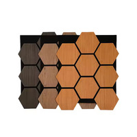 Art du bois Panneau acoustique hexagonal Décoration murale Art mural paramétrique Panneau acoustique 3D pour murs de bureau