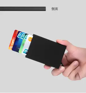 Tempat Kartu Kredit Baru Dompet Modis Dompet Dorong Otomatis dengan PENUTUP UNTUK Kartu ID Tempat Kartu Pintar Dompet Mini Modis