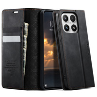 Funda de Cuero con Ranuras para Tarjetas CaseMe para Xiaomi 17 Ultra, Funda Magnética con Tapa para 17T Pro, Funda Protectora con Soporte para Teléfono