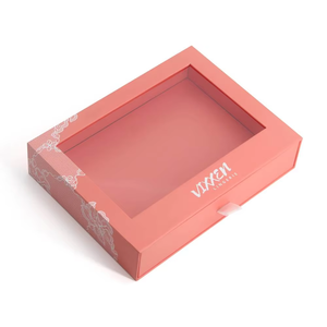 Tùy chỉnh giấy ngăn kéo các tông Quà Tặng Bọc trượt kéo ra Hộp bao bì với rõ ràng PVC chết cắt cửa sổ - Product Image 5