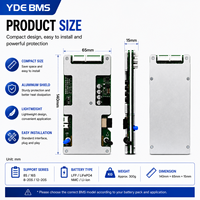 YDE BMS intelligent intégré BT LiFePO4 10S 12S 13S 14S 15S 16S 17S Li-ion 36V 48V 60V 40A 50A 60A 100A 200A avec UART