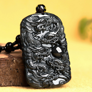 Подвеска-карго из натурального бирманского нефрита с черной косточкой, курица, порода, дракон, Марка коулуна, оградитель зодиака, дракон, Нефритовый Кулон - Product Image 5