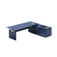 Bureau de direction modulaire moderne en MFC/MDF avec prise de courant magnétique pour mobilier de bureau de PDG/directeur