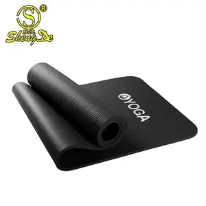 Tapete de Yoga NBR 2026, Ecológico, Económico, con Impresión Personalizada de Logotipo, 8mm 10mm 12mm, Negro, Grueso, Antideslizante, Resistente, para Ejercicio y <span class=keywords><strong>Fitness</strong></span> - Product Image 4