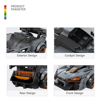 Wange 2880 bloc voiture série Supercar sport voiture de course créatif MOC modèle bloc de construction en plastique jouet voiture pour enfants unisexe cadeau