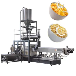 Wheat Rice Oats Maize Corn Flakes Breakfast Cereal Maker Making Machine Extruder Production Line Equipment