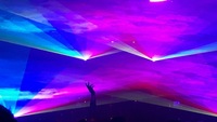 Luz Láser de Animación RGB de 5W, 35kpps, Galvanómetro, Control ILDA DMX, IP65 Impermeable, para Espectáculos en Parques al Aire Libre