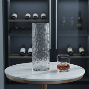 Vase en verre transparent de qualité supérieure, nouveau design minimaliste moderne en forme de roche, vase pour roses et tulipes <span class=keywords><strong>Glacier</strong></span> - Product Image 6
