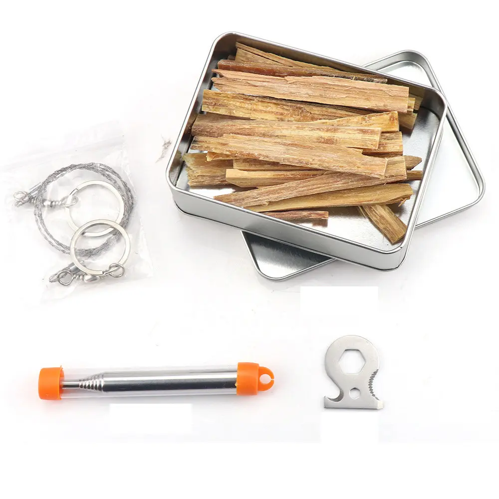 Kit First Aid Box Supplies Field Fire Starter Tool Survival Kit Box for Camping Travel Outdoor Survival Tools Sets