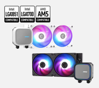 Enfriador de Procesador CORELIQUID A13 240, Refrigeración Líquida para CPU, Rodamiento de Fluido, RGB LED Gaming, LGA1700 LGA1851 AM5, 62.6 CFM