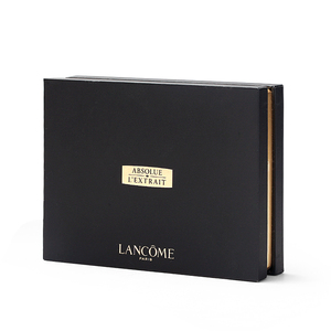Custom Luxury Black Gift Box Touch Film Lid And Base Cardboard Paper Cosmetic Box With Instert Paper Packaging