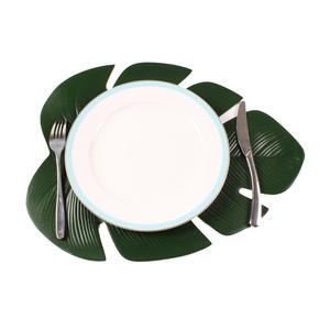 EVA PVC פלסטיק זהב מקום מחצלת אמבטיה עלה Monstera מפית שולחן אוכל מסעדה - Product Image 4