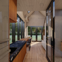 Maison préfabriquée de luxe moderne, villa de haute qualité à structure en acier, hôtel, mini-maison avec salle de bain, design élégant