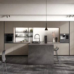 Armoires de cuisine sculptées à la main de style européen, meubles en bois attrayants, taille personnalisée, couleur personnalisée, garantie 1 an - Product Image 2