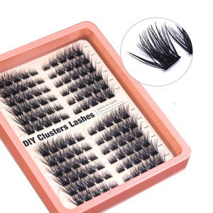 Wispy cá nhân cụm lông mi Kit handmade phân đoạn DIY cho Lai khố<span class=keywords><strong>i</strong></span> lượng ánh sáng 3d-5d tổng hợp tóc lông mi mở rộng 12 - Product Image 2