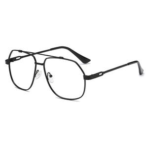 Nouvelles lunettes de vue unisexes carrées à double pont en métal, style rétro minimaliste, monture intégrale, anti-UV, anti-lumière bleue, tendance mode - Product Image 1