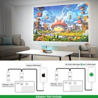 Projecteur extérieur LCD YG300 Android 11 avec mise au point manuelle, mini lampe LED intelligente portable, prêt à être expédié