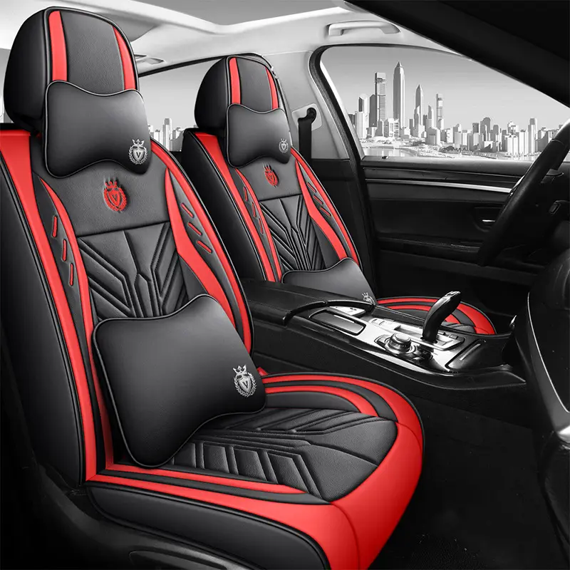 Wholesale Luxury Design Car Seat Cover Full Set PU Leather Car Seat Covers Leather Car Accessories