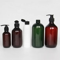 Bouteille carrée en plastique avec pompe à lotion de 100 ml, 200 ml, 300 ml pour shampoing, après-shampoing et gel douche
