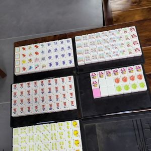 Juego de Mahjong americano de acrílico premium, 166 fichas duraderas con impresiones vívidas, juego de mesa familiar completo para regalo de Navidad - Product Image 4
