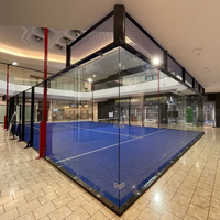 Terrain de padel panoramique extérieur personnalisable, ensemble complet de terrain de padel panoramique, terrain de paddle-tennis panoramique