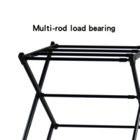Vente en gros présentoir à vêtements multifonctionnel étendoir vertical pliable étendoir à vêtements en métal étendoir à trois niveaux