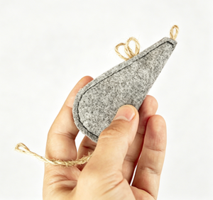 Giocattolo per Gatti Fatto a Mano in Feltro <span class=keywords><strong>di</strong></span> Lana a Forma <span class=keywords><strong>di</strong></span> Topo con Coda in Sisal, Non Tossico, Resistente ai Morsi, Gioco Interattivo per Gatti - Product Image 2