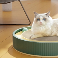 Grattoir à ongles à aiguiser drôle pour chats, griffes de meulage et planche à gratter pour chat, planche à gratter pour chat avec balle.