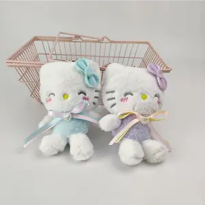 Mix Wholesale 4 ''Anime Cartoon Sanrio Hello Kittens Porte-clés en peluche Sac Pendentifs Petites peluches bon marché Cadeaux pour filles
