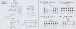 Pantalla digital de 7 segmentos Super Red, 1,2 pulgadas, con número