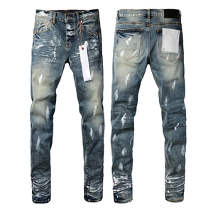 Pantalones vaqueros de cintura media de talla grande para hombre, estilo Vintage, pierna recta, luz/oscuro/lavado claro, mezclilla de colores bordada, Holey High Winter 3D - Product Image 3