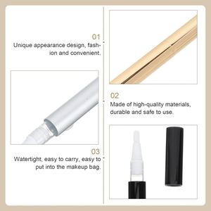 3ml/5ml Portable Travel Lipstick <b>Pen</b> with Screw Cap Pink Black <b>Gold</b> Color Twist <b>Pen</b> and Bristle Brush - Product Image 3