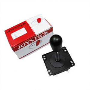 Joystick Arcade Estilo Español con 4 Microinterruptores, Bola Superior Roja y Negra, Repuestos para Máquinas de Juego - Product Image 1