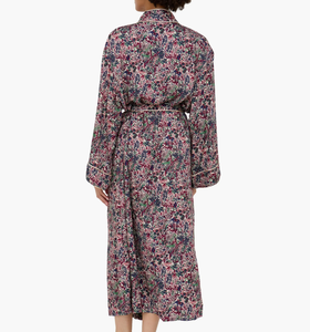 Robes <span class=keywords><strong>Kimono</strong></span> Écologiques Imprimées à la Main pour Femmes, Peignoirs Légers, Robes de Nuit Longues à Taille Naturelle, Peignoirs de Bain Féminins - Product Image 4