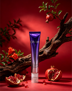 Tube cosmétique ABL <span class=keywords><strong>violet</strong></span> argenté avec bouchon à bille, tube vide personnalisé imprimé pour crème contour des yeux, sérum pour les yeux, emballage marque privée - Product Image 3