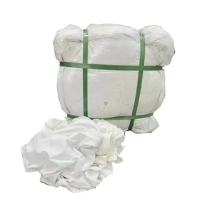 कपास की टी-शर्ट सफेद रैग्स के लिए 25-55 सेमी स्क्रैप क्रग, पैकेज कपास के लिए