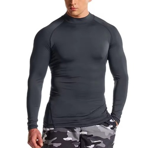Camisetas de Jiu Jitsu Lisas al por Mayor de Alta Calidad con Logotipo Personalizado, Camisetas de Manga Larga Estampadas para Fitness y Natación, Rashguard para Hombre - Product Image 1