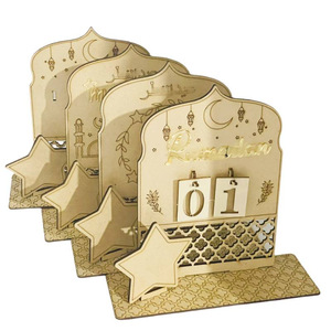 ปฏิทินไม้ DIY ตกแต่งบ้าน นับถอยหลัง ดาว พระจันทร์ ของขวัญตกแต่งบ้าน ของตกแต่งไม้แบบใหม่สำหรับส่งออกต่างประเทศ - Product Image 5