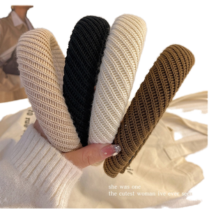 Diademas de Punto de Alta Gama para Otoño e Invierno, Diademas Tejidas con Bordes Anchos <span class=keywords><strong>y</strong></span> Diademas Altas para Mujer - Product Image 1