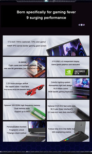 Nuovo <span class=keywords><strong>Laptop</strong></span> da Gaming e Workstation Professionale da <span class=keywords><strong>17.3</strong></span> Pollici con Intel Core i9-10885H, GTX 1650 4G, 64GB RAM, per Editing Video e Business - Product Image 6