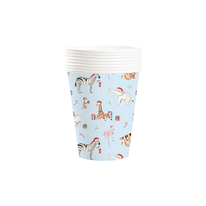 DAMAI Nouvel ensemble de vaisselle jetable personnalisé sur le thème des animaux, en forme de vague, assiettes, gobelets et serviettes en papier pour fête d'enfants - Product Image 5