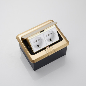 <span class=keywords><strong>Prise</strong></span> de courant encastrée moderne, montage au sol, <span class=keywords><strong>double</strong></span> <span class=keywords><strong>prise</strong></span> allemande, montage encastré, coque en acier inoxydable - Product Image 3