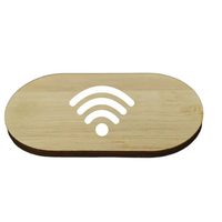 Étiquette en bois personnalisée avec connexion Wifi NFC RFID sans fil en gros, étiquette de transport en bois NFC Wifi pour connexion Wifi