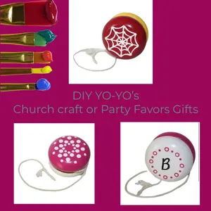 <span class=keywords><strong>Yoyo</strong></span> de madera natural sin terminar para niños, juguete de actividades artesanales, recuerdo de fiesta - Product Image 5