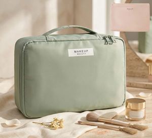 Lot de trousses de toilette de voyage en coton vintage écologiques, avec fermeture éclair, logo personnalisé, marque privée, imperméables, grande capacité - Product Image 4